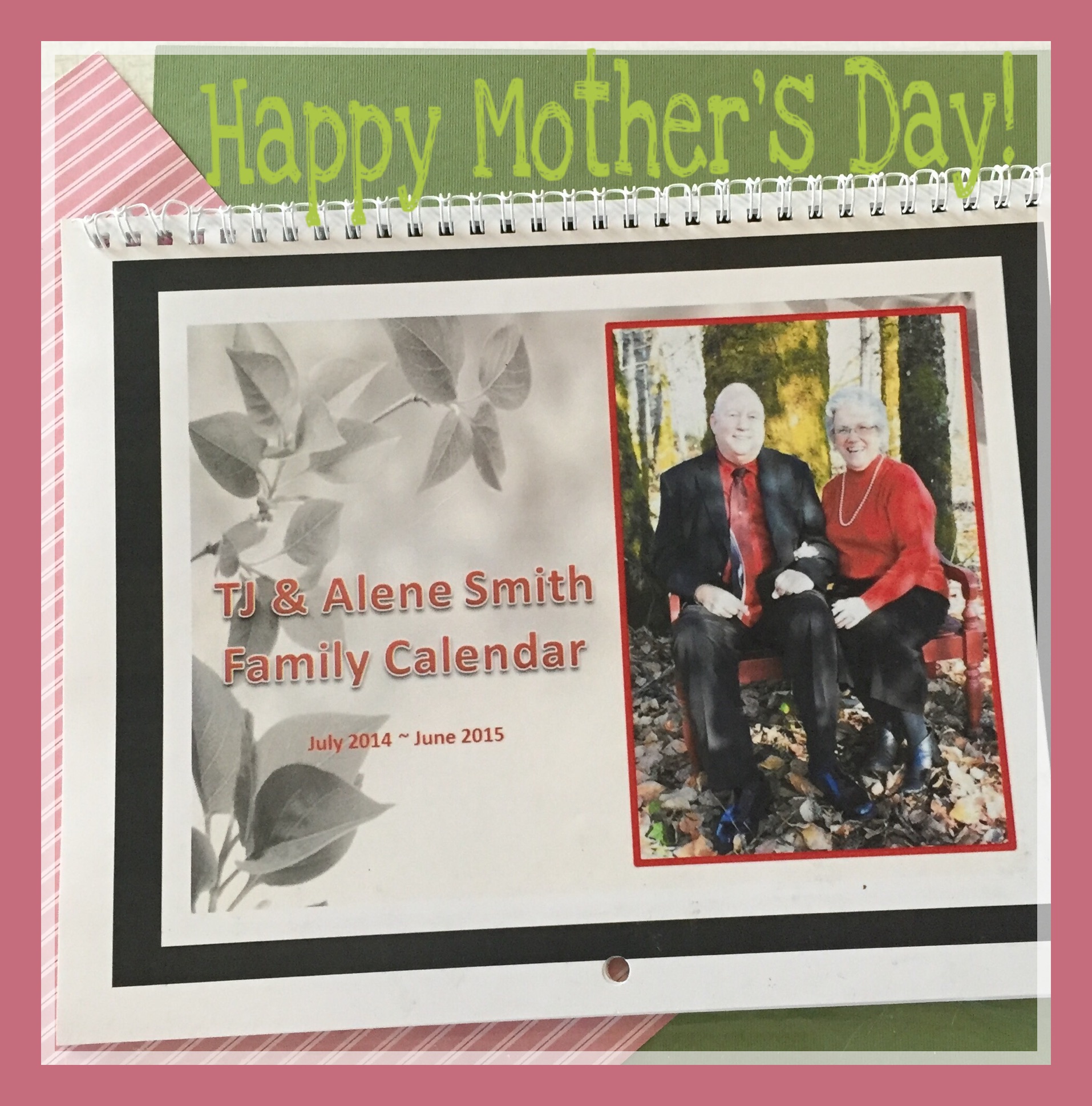 Mother's Day Calendar Love My Big Happy Family