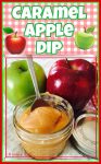 Caramel Apple Dip – checkered backgroung