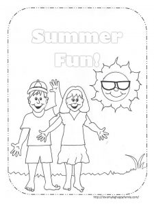 Summer Fun Coloring Page