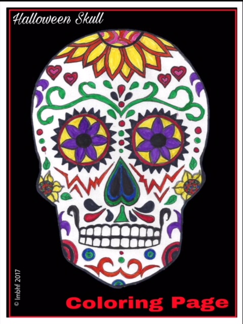 Halloween Skull Coloring Page