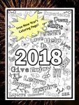 New Years Coloring Page Ad 2018