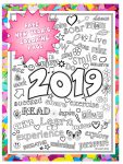 New Year 2019 Coloring Page