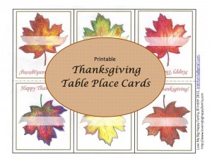 Table Place Cards Thanksgiving - Advertisement