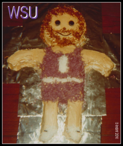 My sister made this cake for me when I was a teenager and obsessed with the university basketball team.