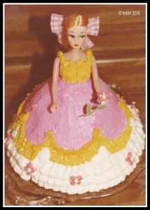 I made this doll cake and donated it to a fund raiser when I was a teen. I watched a little girl buy it and was so excited!