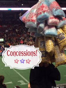 Concessions at the Arena Football Game