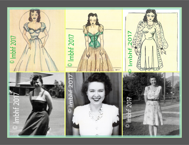 Drawings of Ladies from the 1940's