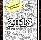 New Year's Coloring Page 2018